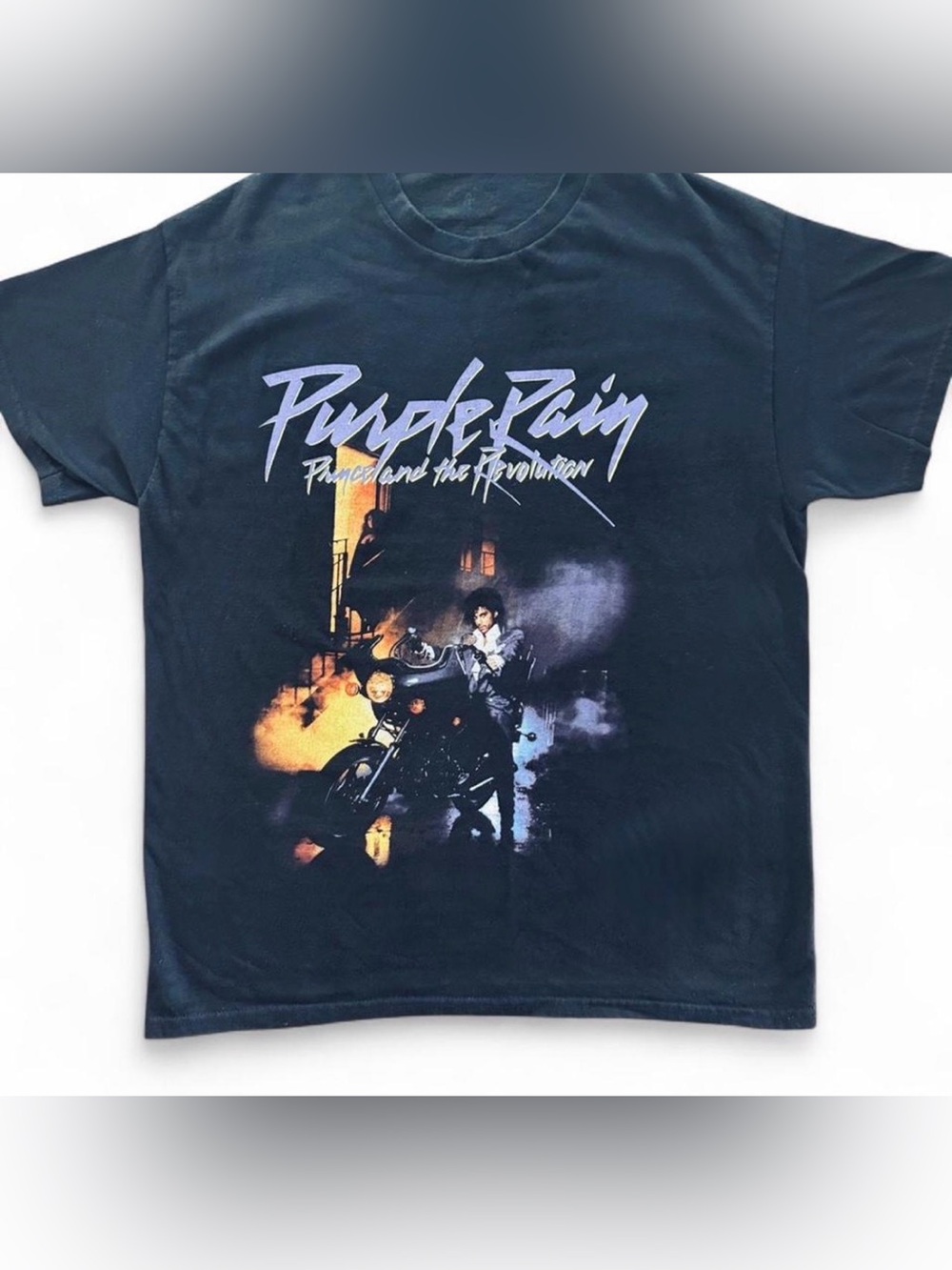 Purple Rain Graphic T-Shirt - Size Large Unisex Short Sleeve Crewneck
